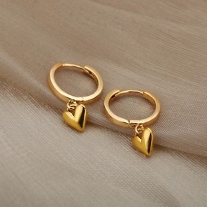 18K Gold Plate STAINLESS STEEL EARRINGS HEART
